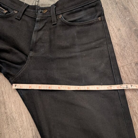 Naked & Famous Selvedge Jeans Men's 29x34 Black Weird Guy Sumi Ink Coated Japan - Picture 3 of 9